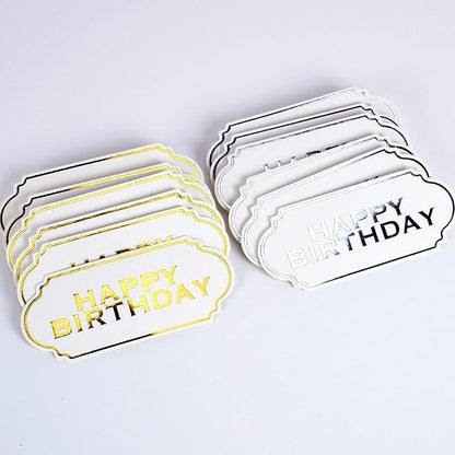 Dovecraft Essentials Adhesive Sentiment Toppers - Happy Birthday (12pcs)