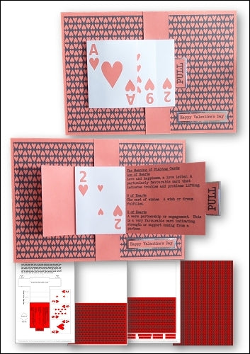 Download - Card Kit - Waterfall Playing Cards Valentine's card