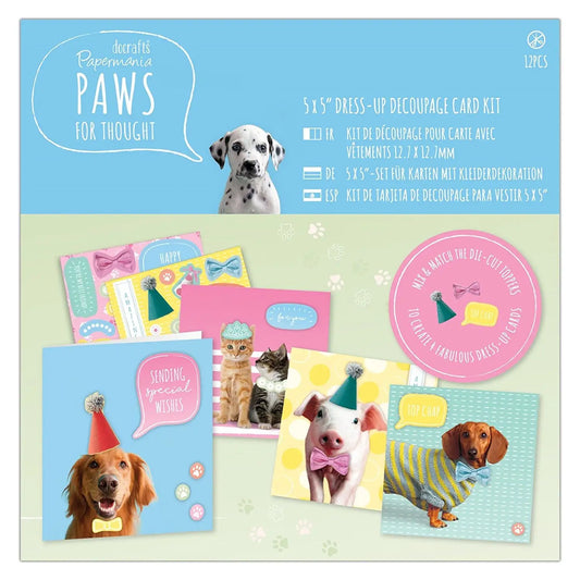 5 x 5 Dress Up Card Kit - Paws for Thought (PMA 150634) - Printable Heaven