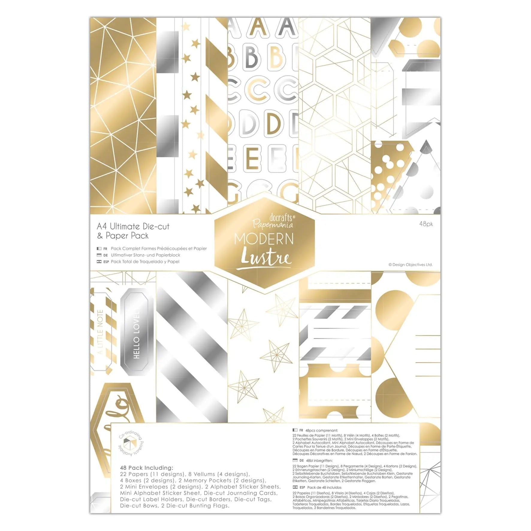 Modern Lustre - A4 Ultimate Die-cut & Paper Pack, 48pk (PMA 169147) - Printable Heaven