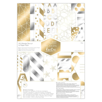 Modern Lustre - A4 Ultimate Die-cut & Paper Pack, 48pk (PMA 169147) - Printable Heaven