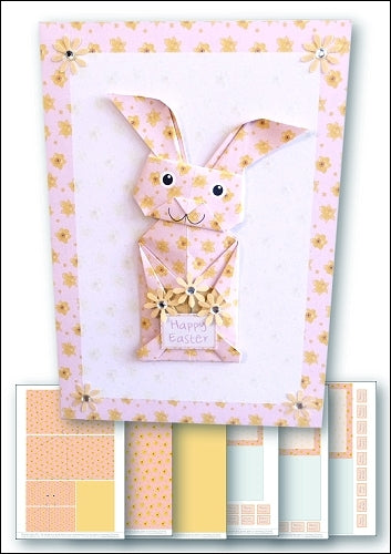 Download - Card Kit - Origami Easter Bunny Pink