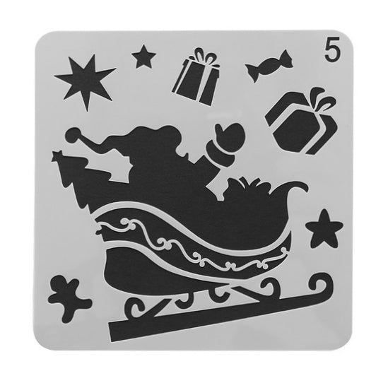 Reusable Stencil - Sleigh & Ornaments (1pc)