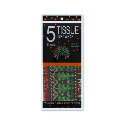 Christmas Tissue Paper 5 Sheets 20'' x 26'' (88886) - Printable Heaven