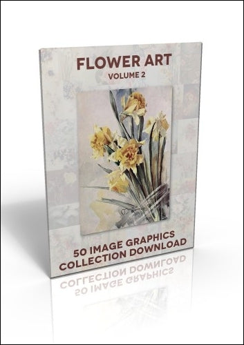 Download - 50 Image Graphics Collection - Flower Art Vol.2