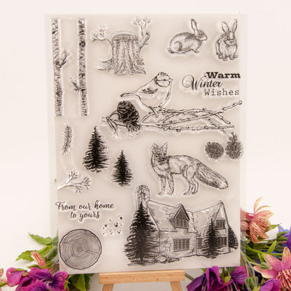 Winter Animal Stamp Set (18pcs) (SCRA-PW0007-20)