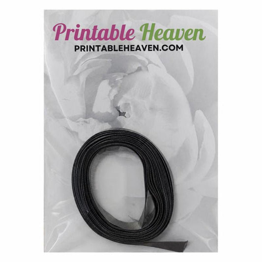 5m Double Faced Satin Ribbon in Metal Grey (9mm width) - Printable Heaven