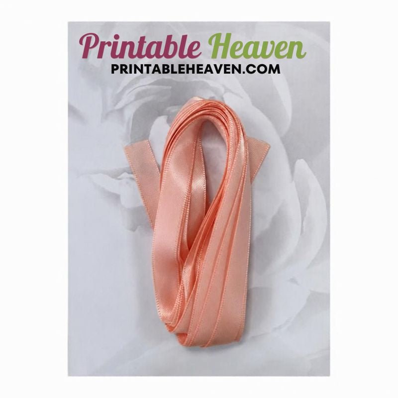 5m Double Faced Satin Ribbon in Moonstone (9mm width) - Printable Heaven