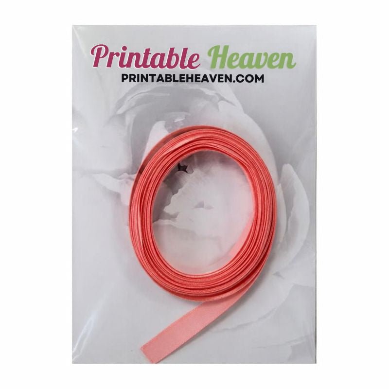 5m Double Faced Satin Ribbon in Pink (9mm width) - Printable Heaven