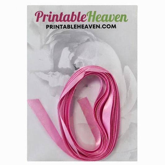 5m Double Faced Satin Ribbon in Tulip (9mm width) - Printable Heaven
