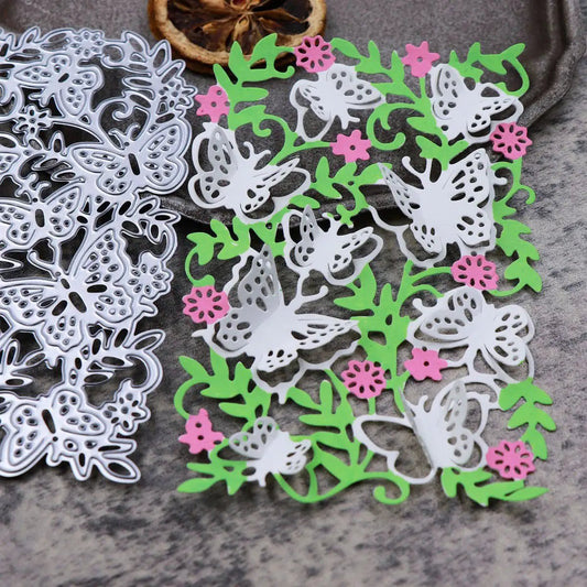 Printable Heaven Large Cutting Die Flutter of 3'd Butterflies (A151) - Printable Heaven
