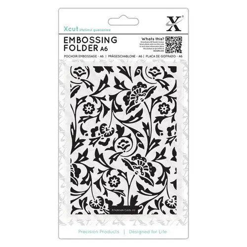 Xcut A6 Embossing Folder - Baroque Florals (XCU 515192) - Printable Heaven
