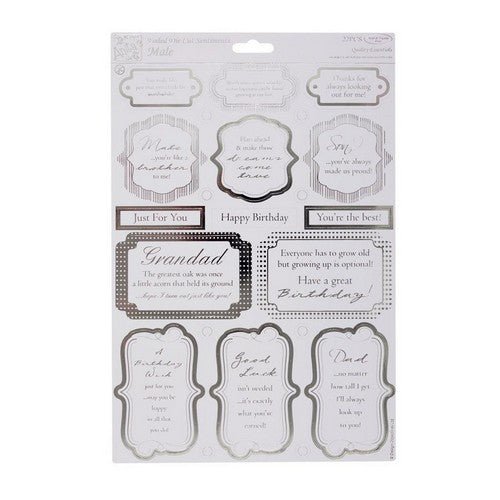 Shop today set of die cuts floral sentiments, 54 pcs for scrapbooking