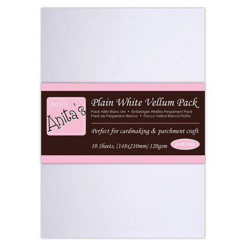 A5 Anita's Parchment Vellum 120gsm (10pk) - Plain White (ANT 162005 )