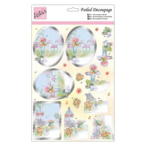Foiled Decoupage - Springtime Florals (ANT 169761) - Printable Heaven