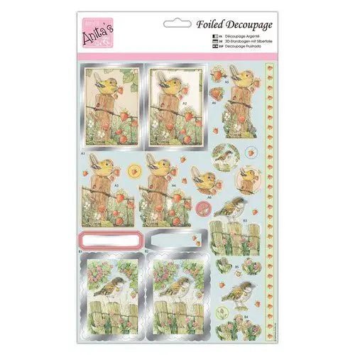 Foiled Decoupage - Spring Birds (ANT 169785) - Printable Heaven