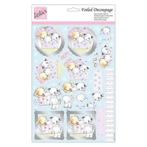 Foiled Decoupage - Puppy Surprise (ANT 169891) - Printable Heaven