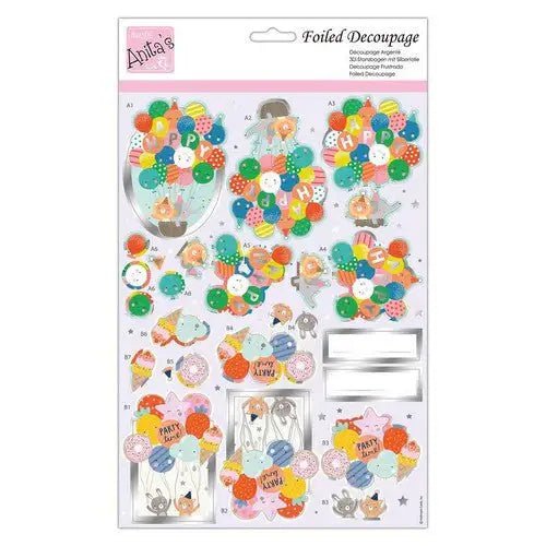 Foiled Decoupage - Party Time (ANT 169915) - Printable Heaven