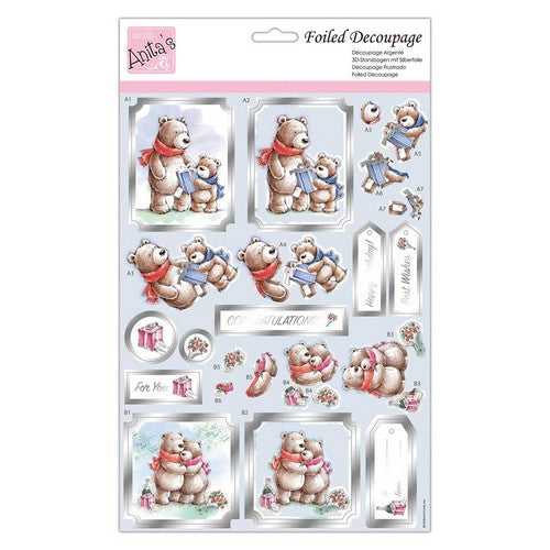 Foiled Decoupage - Bear Delights