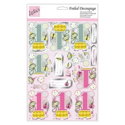 Foiled Decoupage - 1st Birthday (ANT 169927) - Printable Heaven