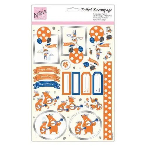 Foiled Decoupage - Bear Necessities (ANT 169929) - Printable Heaven