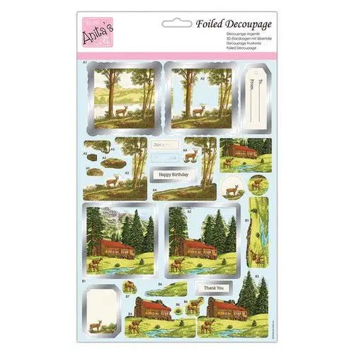 Foiled Decoupage - Deer Valley (ANT 169941) - Printable Heaven