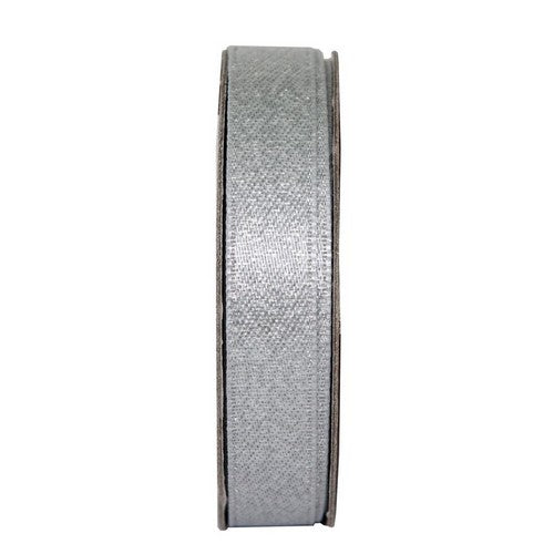 3m Ribbon - Glitter Satin - Soft Silver 