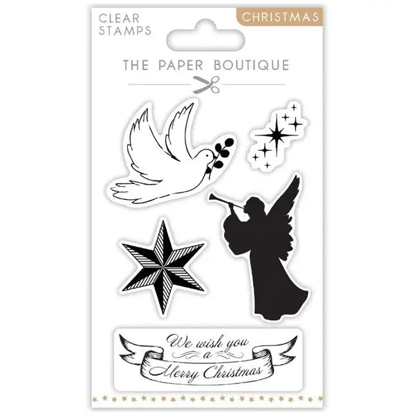 The Paper Boutique A6 Christmas Stamps - Angels (Set of 5) (PB1667) - Printable Heaven