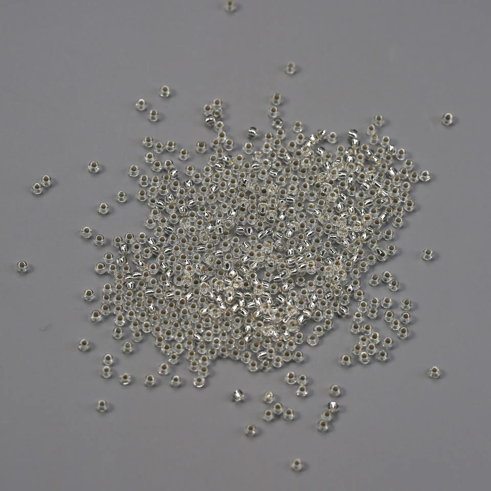 2mm Clear/Silver Lined Glass Seed Beads - Printable Heaven