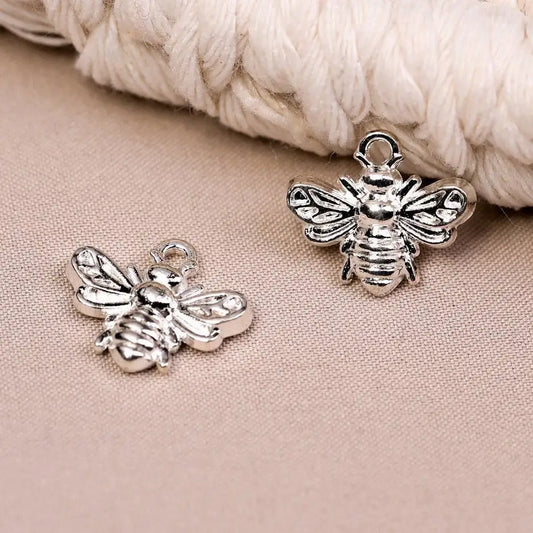Bee Metal Charms (8pcs) (MLB - 039) - Printable Heaven