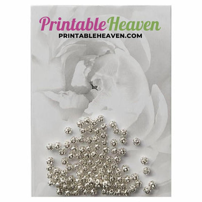 4mm Silver Filigree Balls (100pcs) - Printable Heaven