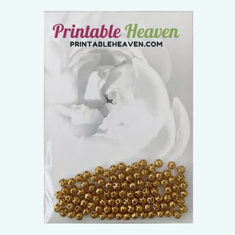 4mm Gold Plated Filigree Balls (100pcs) - Printable Heaven