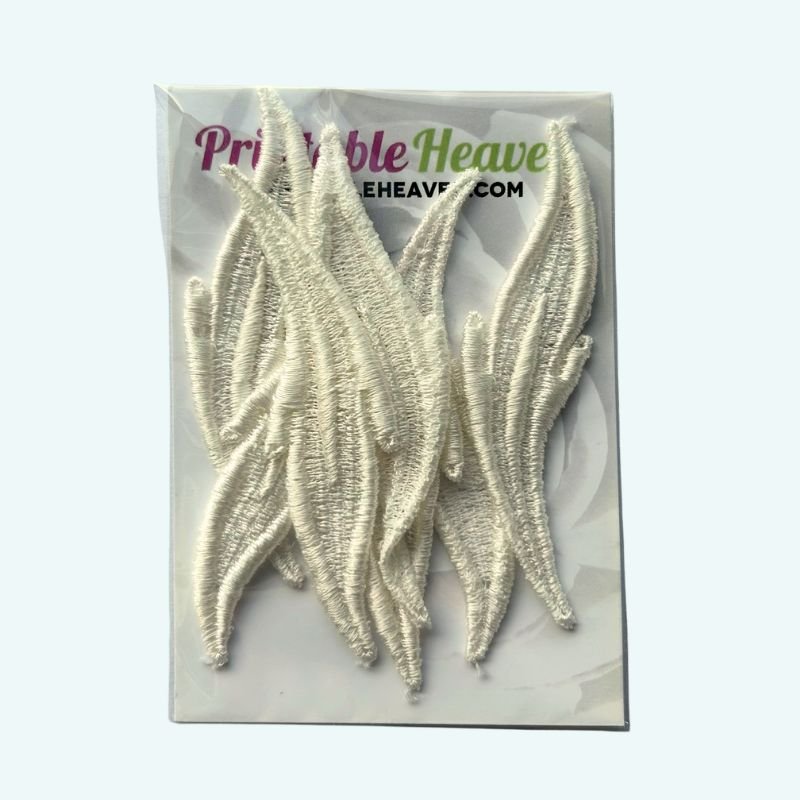 Ivory lace Appliques (RT20056IV) (7pcs) - Printable Heaven