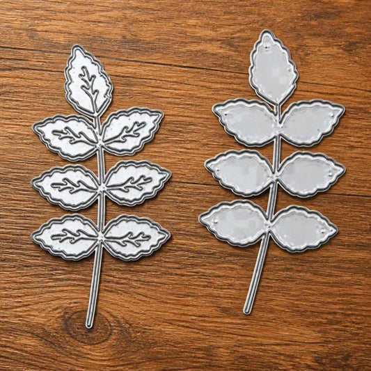Layered Leaf Cutting Die (2 PCS) (F115) - Printable Heaven