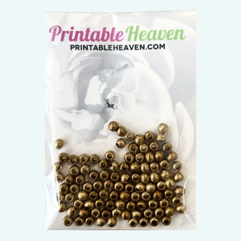 5mm Bronze Plated Beads (100pcs) - Printable Heaven