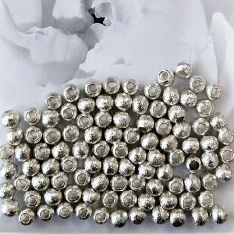 5mm Silver Plated Beads (100pcs) - Printable Heaven