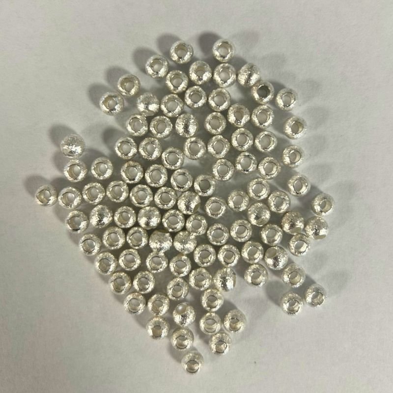 5mm Silver Plated Beads (100pcs) - Printable Heaven