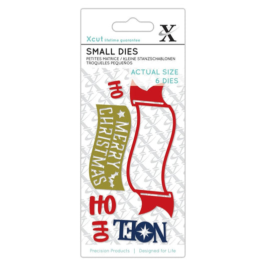 Xcut Small Dies (6pcs) - Festive Sentiments - Printable Heaven