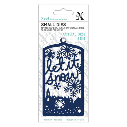 Xcut Small Dies (1pc) - Let It Snow Tag - Printable Heaven