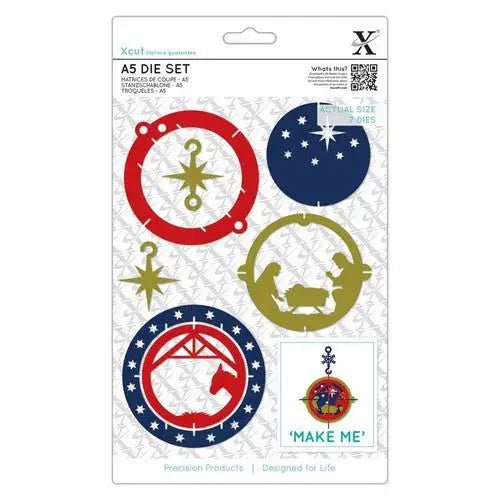 Xcut A5 Dies (7pcs) - Nativity Bauble - Printable Heaven