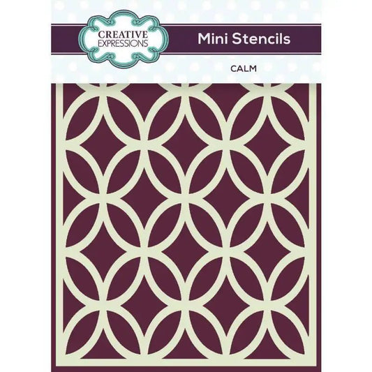 Creative Expressions Mini Stencil Calm 4 in x 3 in (CEMSCALM) - Printable Heaven