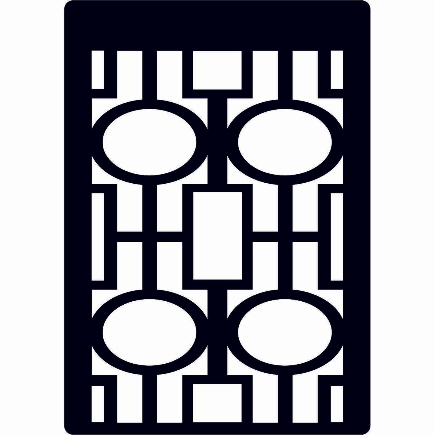 Creative Expressions Mini Stencil Art Deco 3 in x 4 in (CEMSDECO)