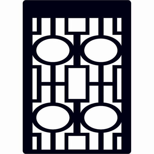 Creative Expressions Mini Stencil Art Deco 3 in x 4 in (CEMSDECO)