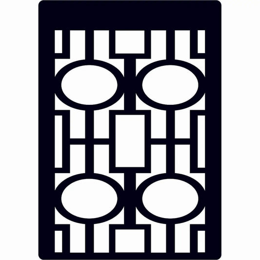 Creative Expressions Mini Stencil Art Deco 3 in x 4 in (CEMSDECO) - Printable Heaven
