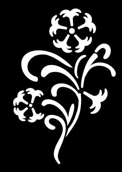 Creative Expressions Mini Stencil Floral Flourish 3 in x 4 in (CEMSFLOR) - Printable Heaven