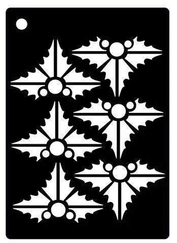 Creative Expressions Mini Stencil Contemporary Holly 3 in x 4 in (CEMSHOLLY) - Printable Heaven