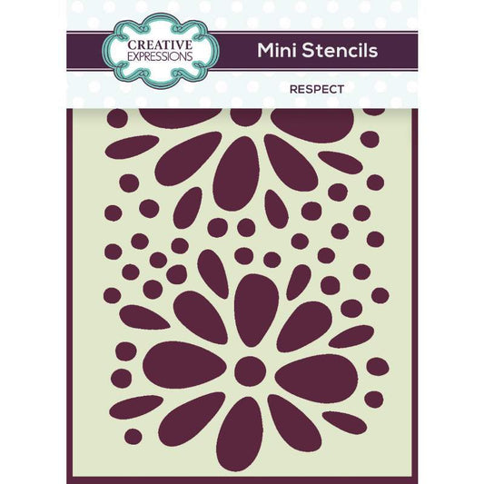 Creative Expressions Mini Stencil Respect 4 in x 3 in (CEMSRES)