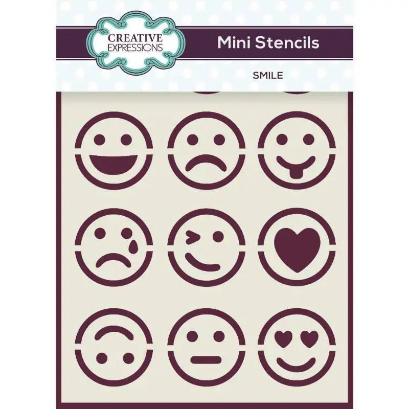 Creative Expressions Mini Stencil Smile 3 in x 4 in (CEMSSMILE) - Printable Heaven