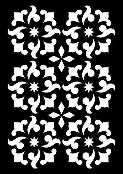Creative Expressions Mini Stencil Swirly Motif 3 in x 4 in (CEMSSWIRLY) - Printable Heaven