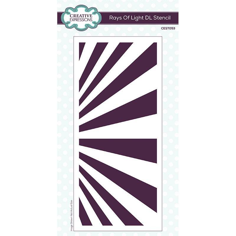 Creative Expressions Rays Of Light DL Stencil (CEST053)